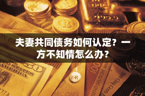 北京夫妻共同债务如何认定？一方不知情怎么办？