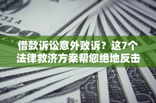 北京借款诉讼意外败诉？这7个法律救济方案帮您绝地反击！