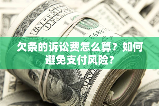 北京欠条的诉讼费怎么算？如何避免支付风险？
