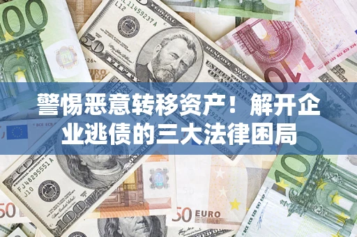 北京警惕恶意转移资产！解开企业逃债的三大法律困局